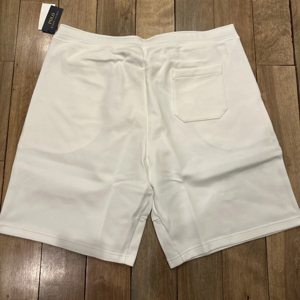 POLO RALPH LAUREN‎ Men's 4XB White Double Knit Tech Sweat Shorts